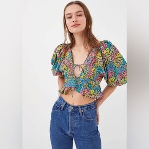 For Love And Lemons Ruth Crop Top NWT SIZE MEDIUM